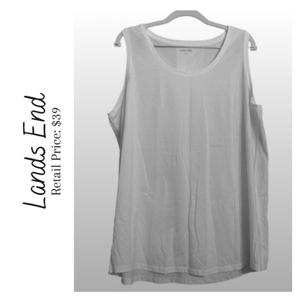 Lands End Cotton Tank Size 1x
